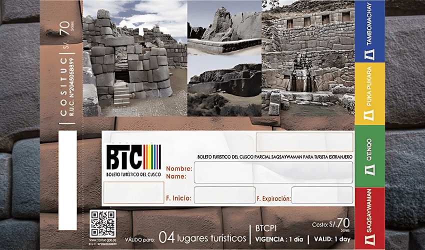 GuÃa Completa del BTC: Boleto TurÃstico de Cusco 3 boleto turistico parcial circuito 1
