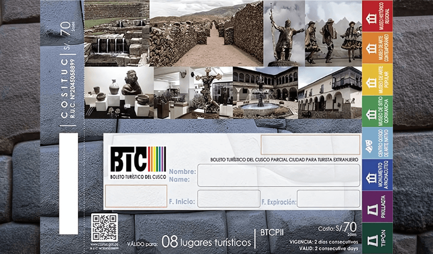 GuÃa Completa del BTC: Boleto TurÃstico de Cusco 5 boleto turistico parcial circuito 2