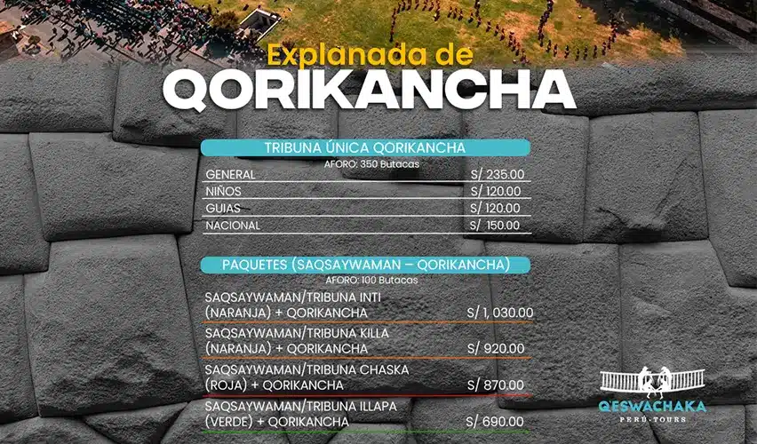 explanada qorikancha cusco entradas cultura inca
