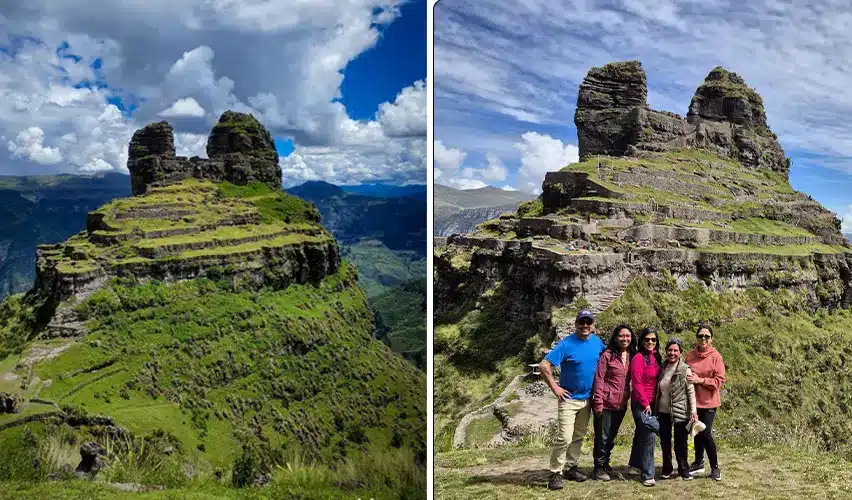 sitio arqueologico andino ruinas inca paisaje natural