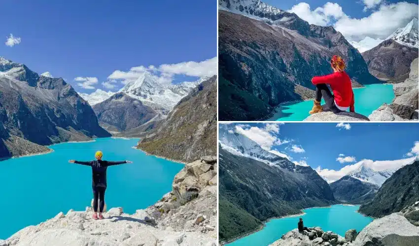 Laguna Parón: 5 Razones para Descubrir la Espectacular Joya Turquesa del Perú 21 Turista disfrutando de la vista panorámica de Laguna Parón
